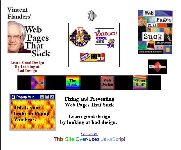 web pges that suck circa 1998